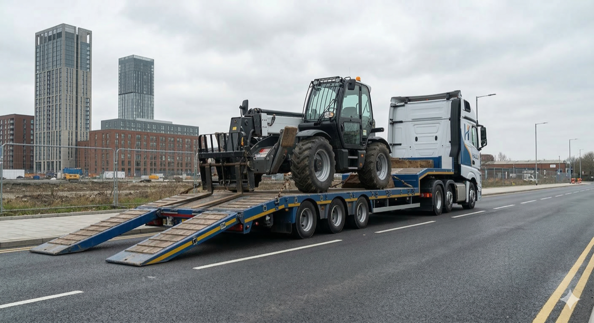 HAULIV specialized low-loader with heavy-duty ramps
